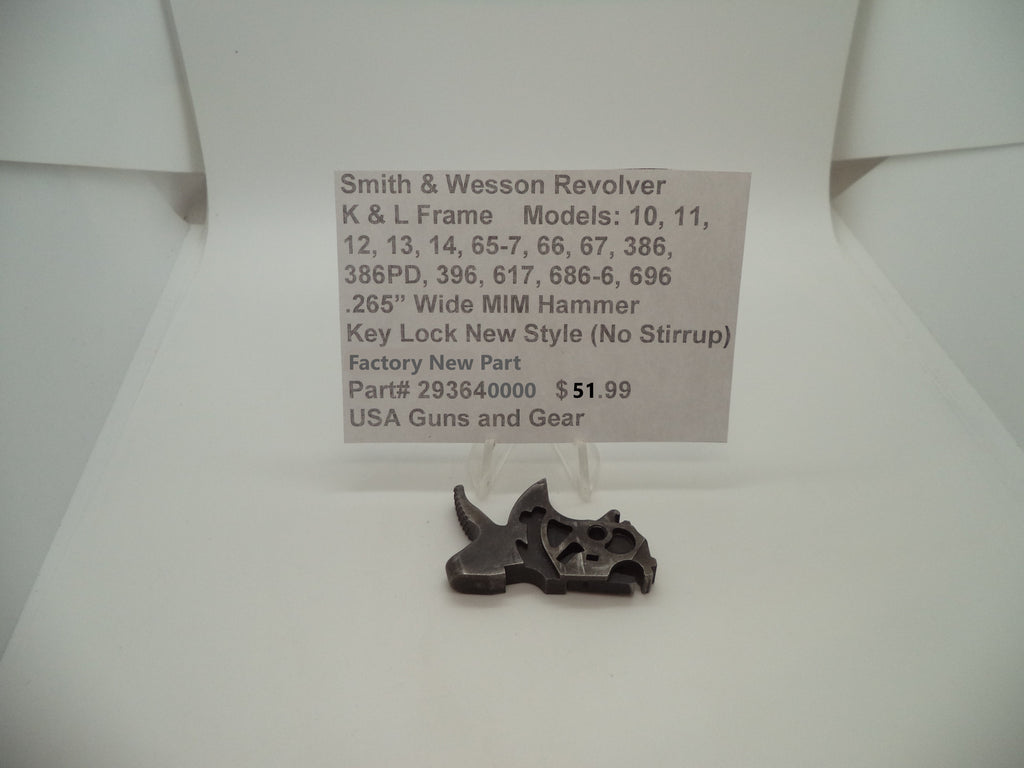 Smith & Wesson K/L Frame Hammer Assembly .265" MIM New Style - 293640000
