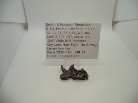 293640000 Smith & Wesson K L Frame Multi Model Hammer .265" MIM New Style