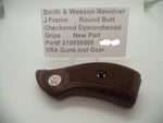 219950000 Smith Wesson Revolver Grips J Frame Round Butt Checkered Dymondwood