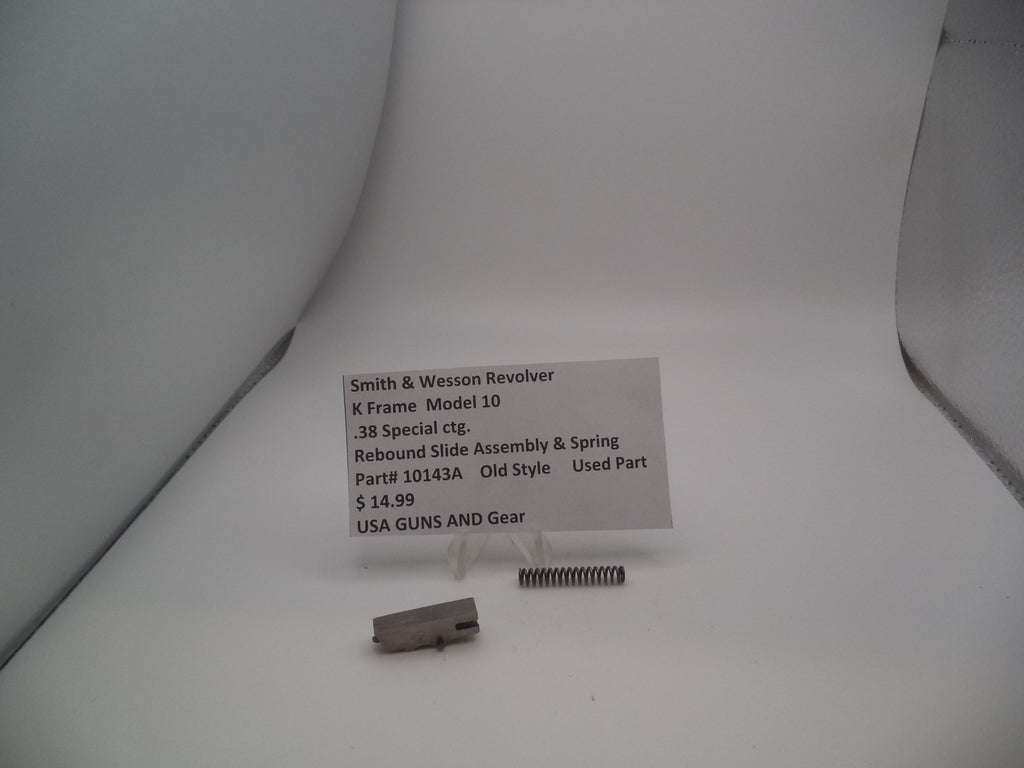 Smith & Wesson K Frame Model 10 Rebound Slide & Spring | .38 Special | OEM Used