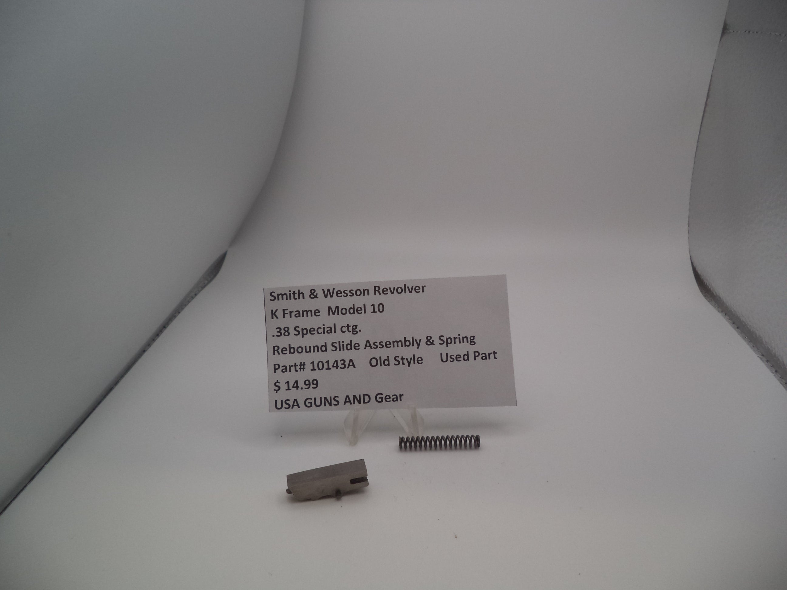 Smith & Wesson K Frame Model 10 Rebound Slide & Spring | .38 Special | OEM Used