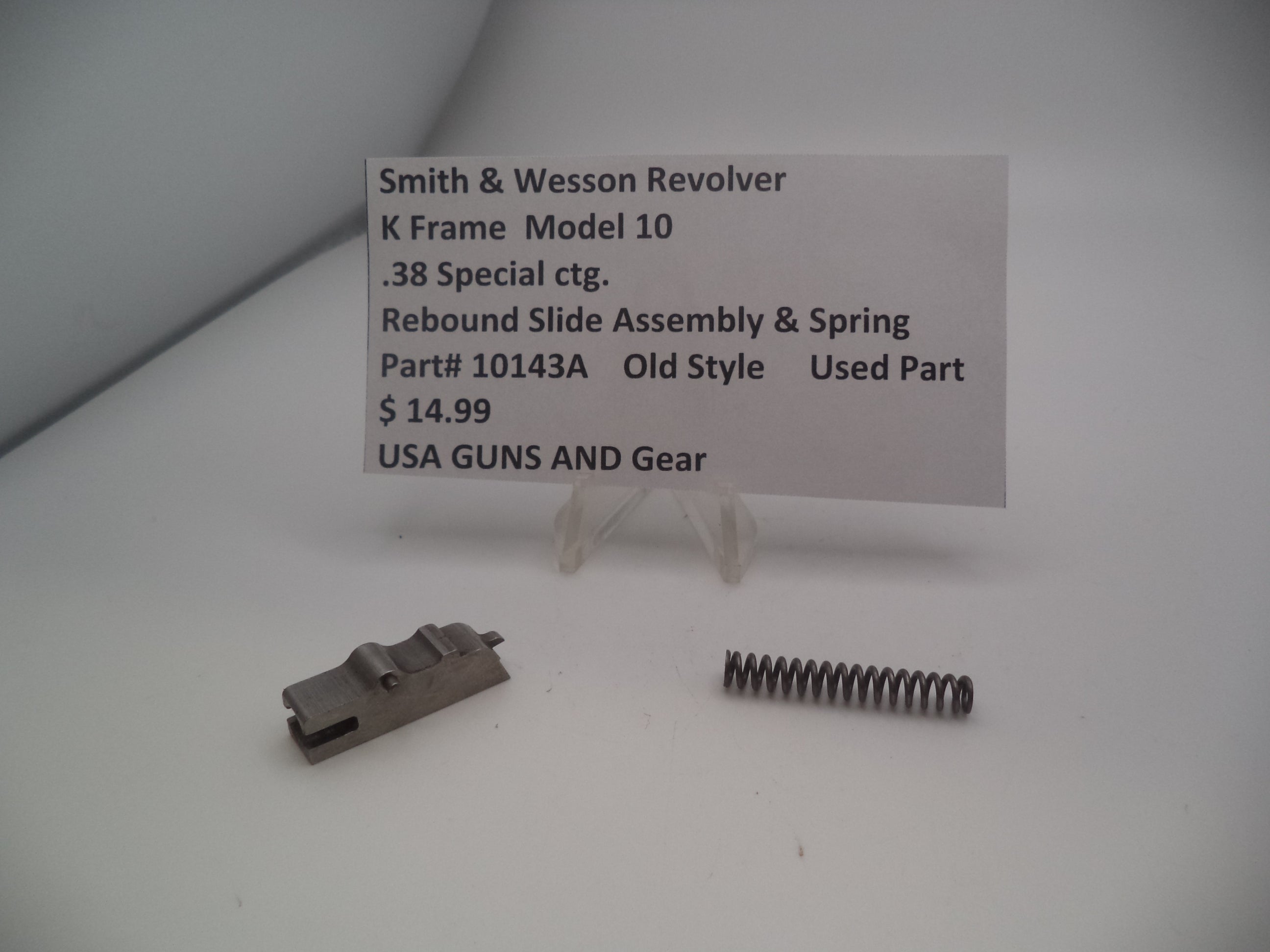 Smith & Wesson K Frame Model 10 Rebound Slide & Spring | .38 Special | OEM Used