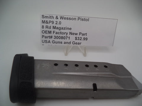 3008071 Smith Wesson M&P9 Shield M2.0 Magazine with Finger Rest 8 Rd