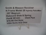 28143C Smith & Wesson N Frame Model 28 Rebound Slide Assembly & Spring Highway Patrolman Used