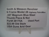 28175A Smith & Wesson N Frame Model 28 Used Thumb Piece & Nut Old Style Highway Patrolman