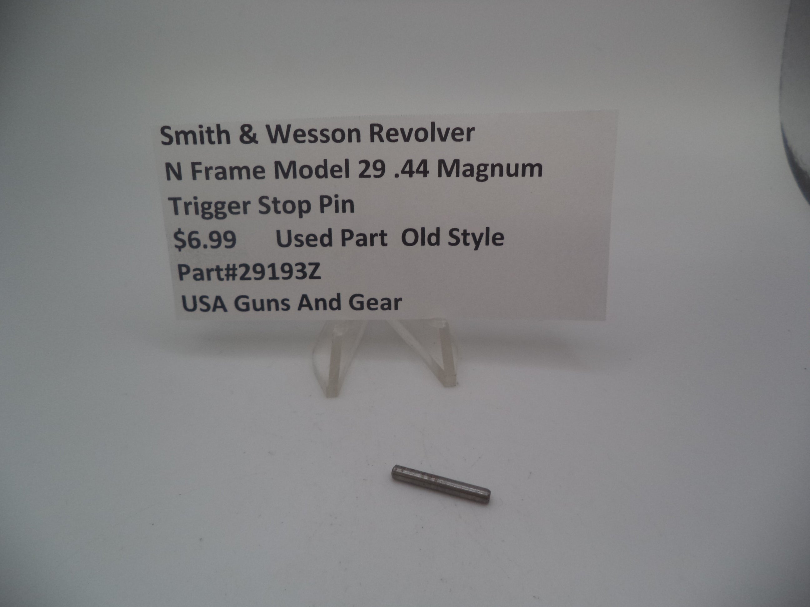 29193B Smith & Wesson N Frame Model 29 Trigger Stop Pin Used Part .44 Magnum
