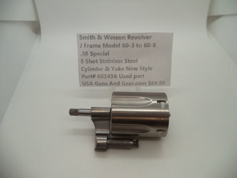 60143A Smith and Wesson J Frame Model 60-3 to 60-8 Cylinder Assembly .38 Special