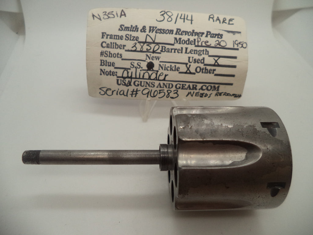 N351A Smith & Wesson Used N Frame Pre- Model 20 Cylinder 6 Shot RARE!