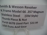 6678 Smith & Wesson K Frame Model 66 .357 Mag Thumb Piece & Nut