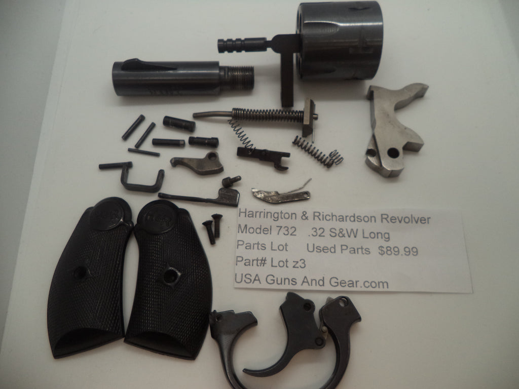 Lot Z3  Harrington & Richardson Model 732 .32 Long 3" Barrel Used Parts Group