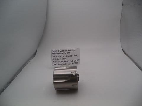 65758 Smith and Wesson Used N Frame Model 657 .41 Magnum Stainless Steel Cylinder 6 Shot