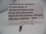 64172A Smith and Wesson Used K Frame Model 64 .38 Special Stainless Steel Strain Screw Round Butt