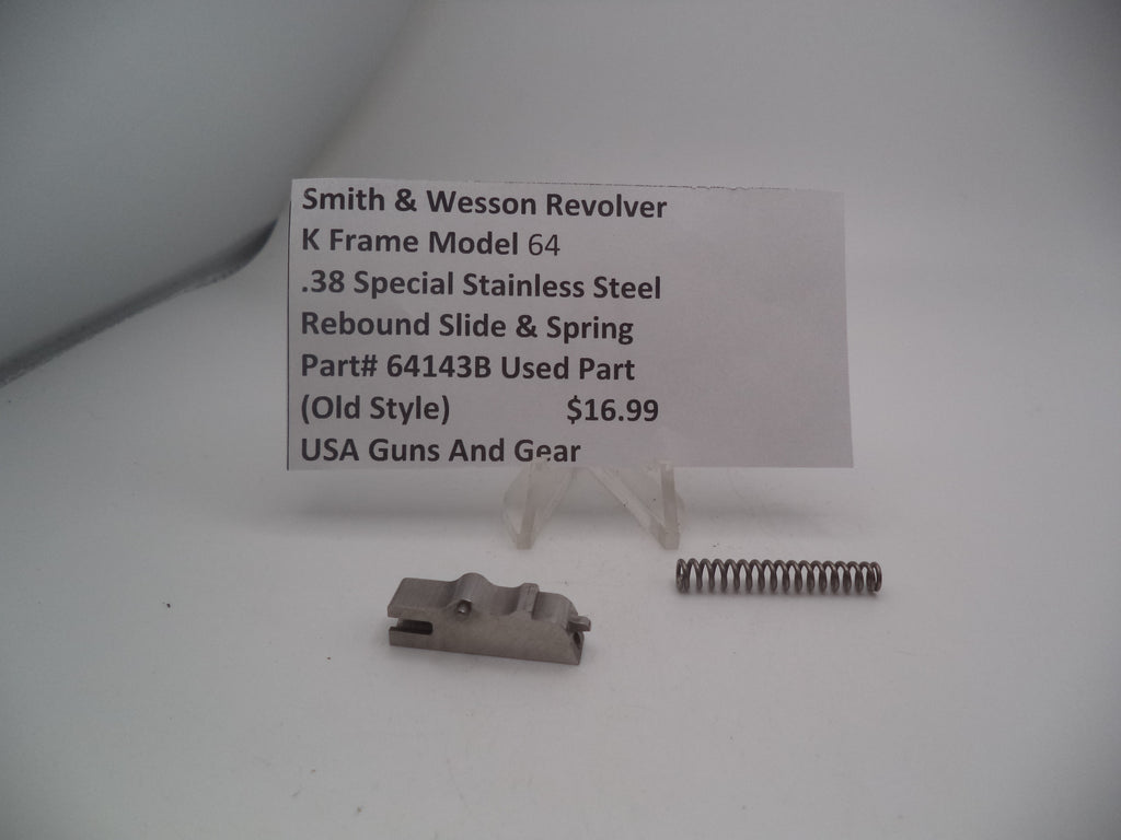 S and W K Frame Mod 64 38 SPL Stainless Steel Rebound Slide & Spring