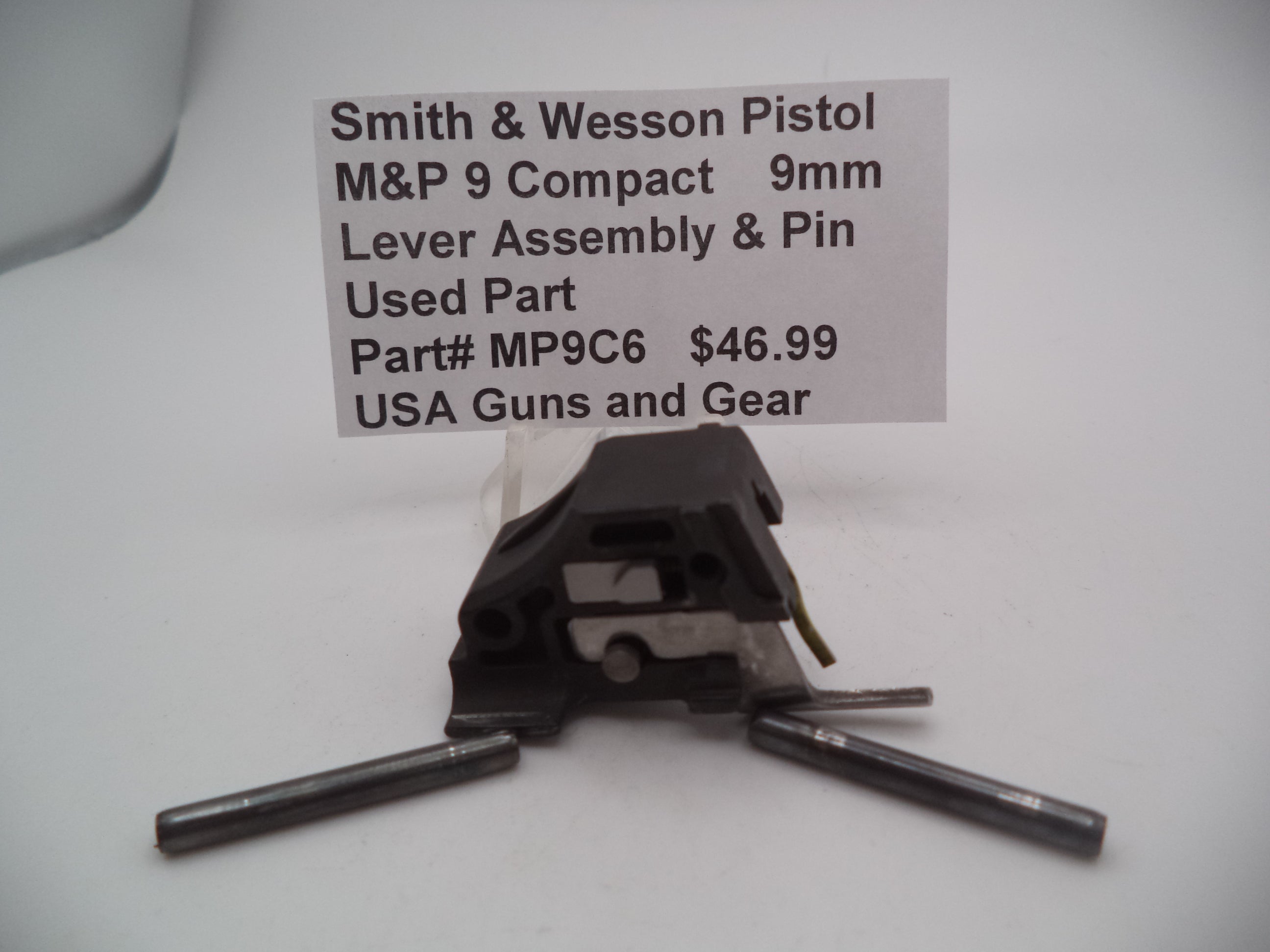 Smith & Wesson Pistol M&P 9 Compact 9mm Lever Assembly & Pin Used MP9C6A