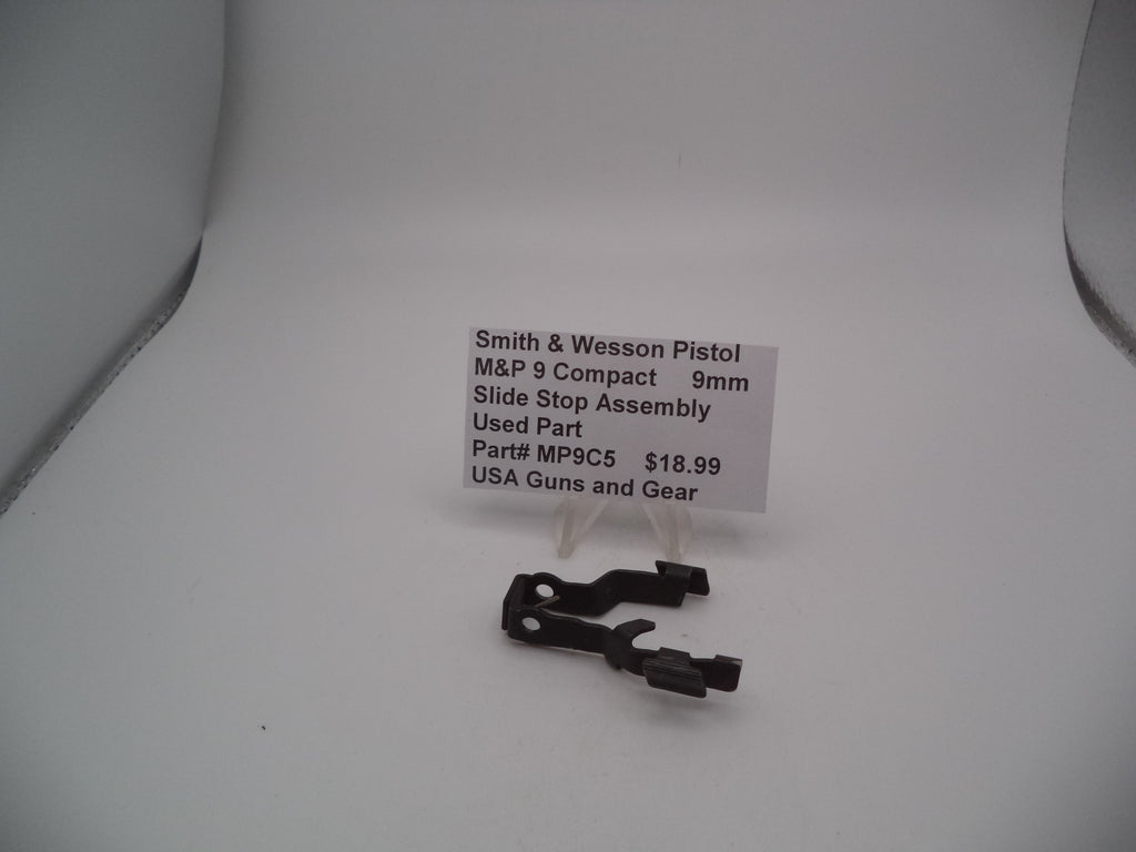 Smith & Wesson Pistol M&P 9 Compact 9mm Slide Stop Assembly Used MP9C5