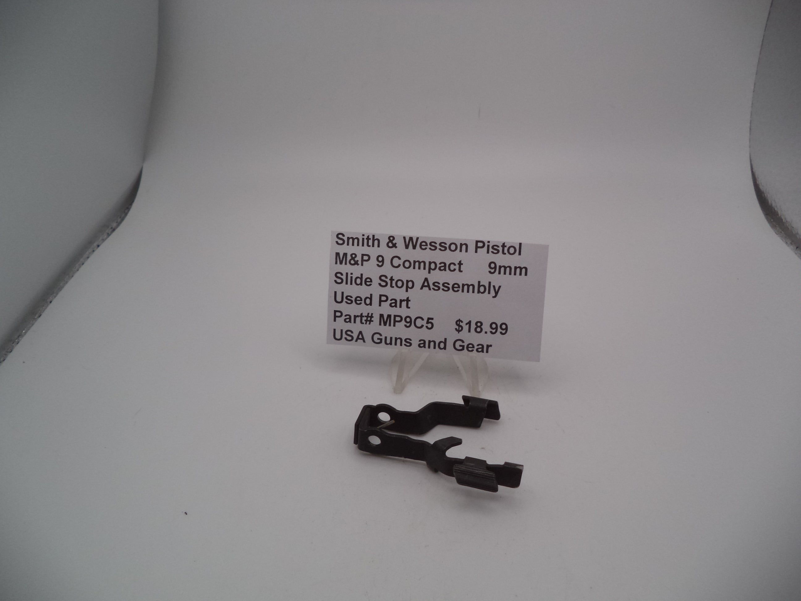 Smith & Wesson Pistol M&P 9 Compact 9mm Slide Stop Assembly Used MP9C5