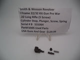 Kit05 Smith & Wesson  I Frame Pre Model  22/32 Kit Gun .22 LR Cylinder Stop, Plunger, Screw and Spring Used Part