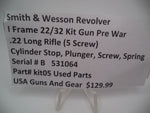 Kit05 Smith & Wesson  I Frame Pre Model  22/32 Kit Gun .22 LR Cylinder Stop, Plunger, Screw and Spring Used Part