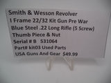 Kit03 Smith & Wesson I Frame Pre Model  22/32Kit Gun Pre War Thumb piece & Screw Blue Steel Used Part