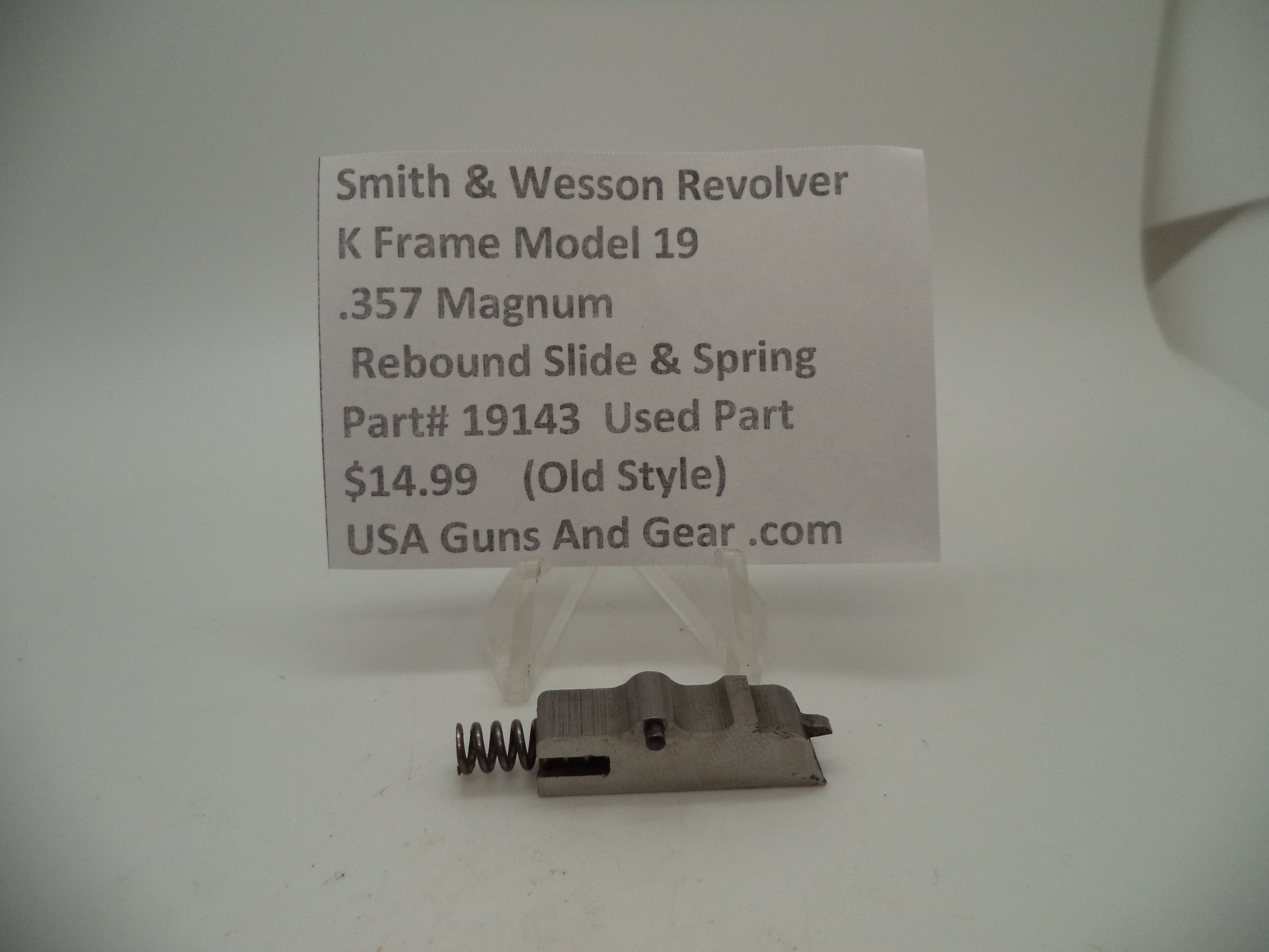Smith & Wesson K Frame Rebound Slide & Spring - Used OEM Part - .357 Magnum - Model 19 - 19143
