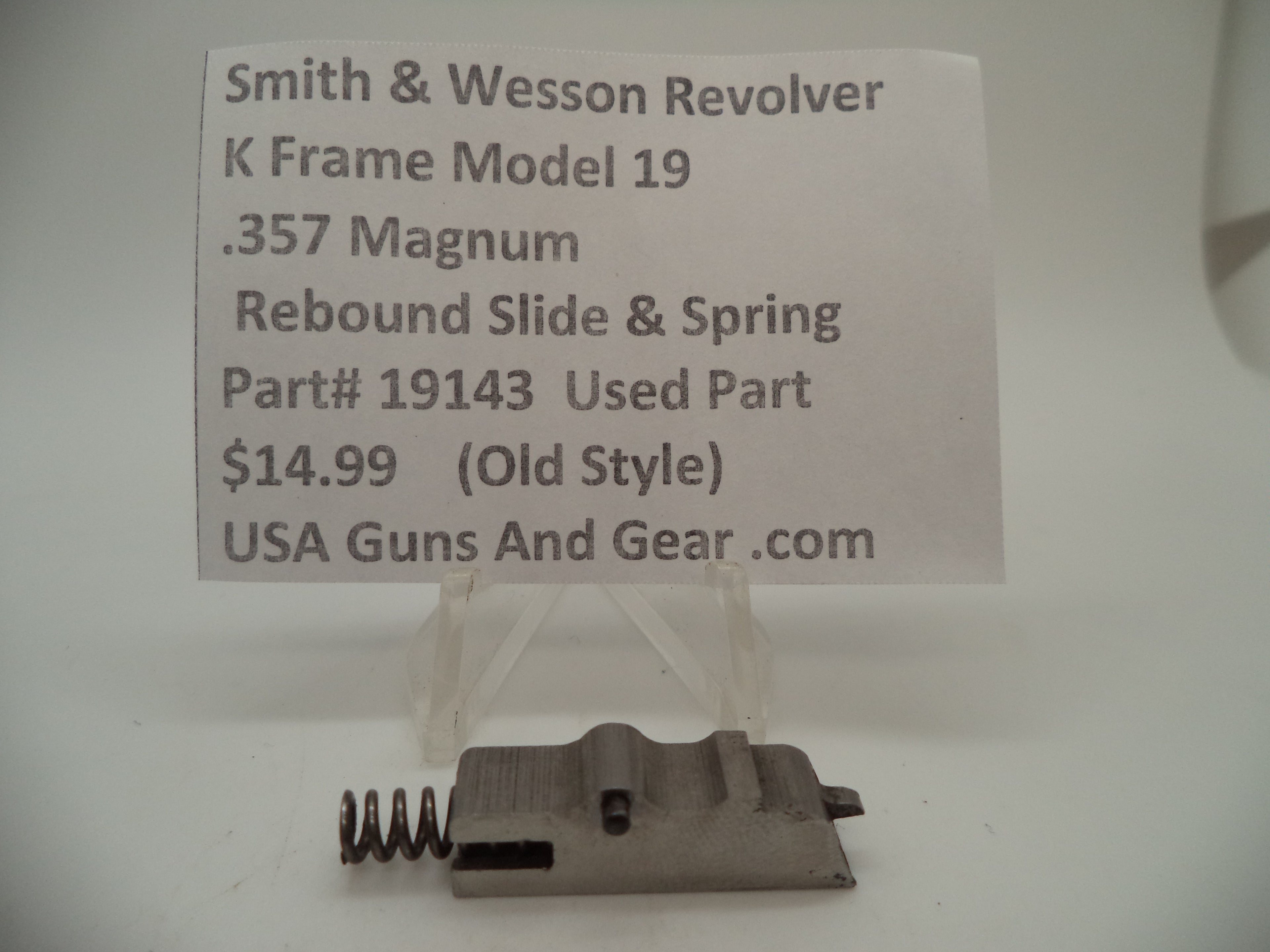 Smith & Wesson K Frame Rebound Slide & Spring - Used OEM Part - .357 Magnum - Model 19 - 19143