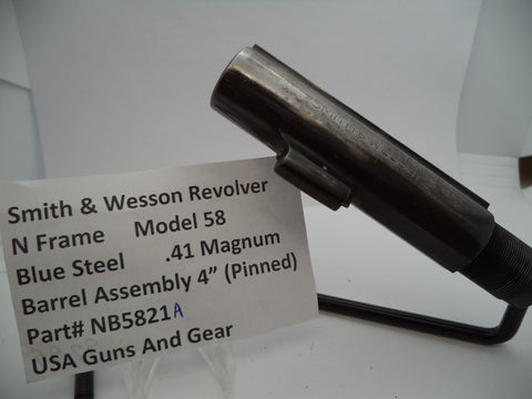 NB5821A Smith & Wesson N Frame Model 58 4" Barrel Used Part .41 Magnum