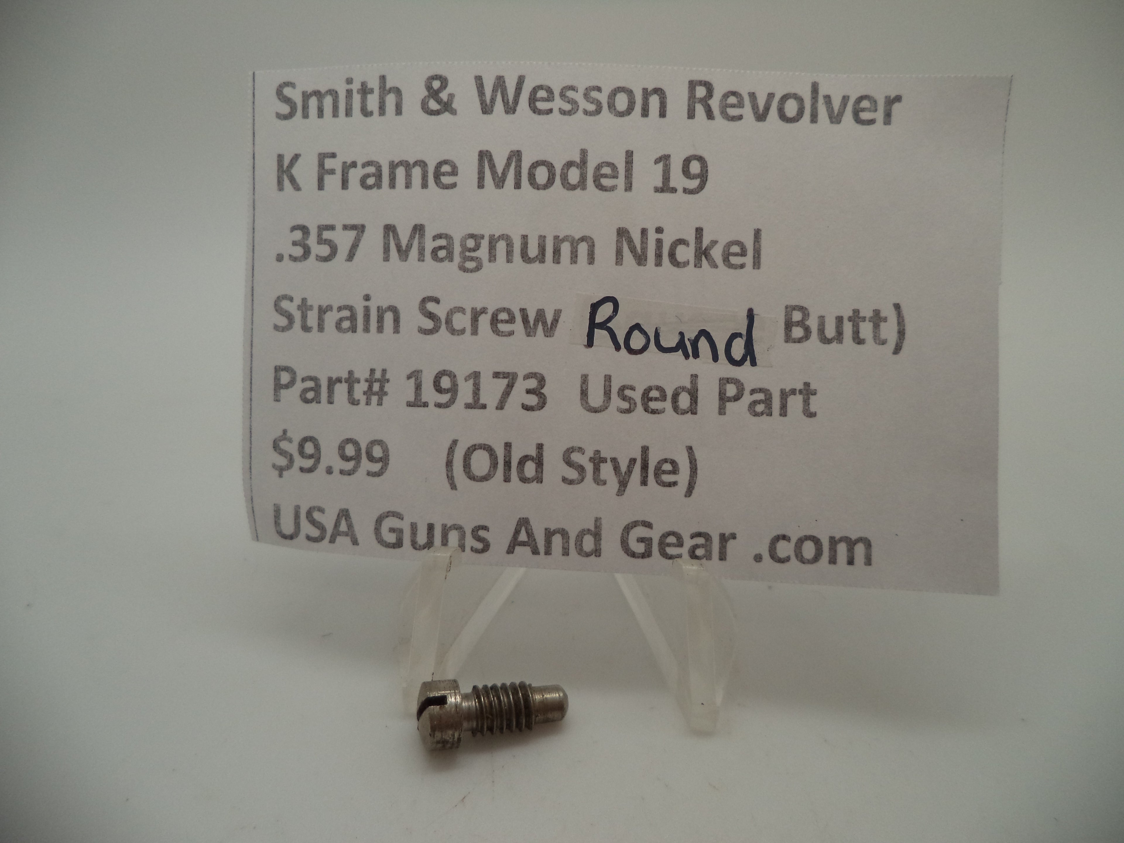 Smith & Wesson K Frame Strain Screw - Used OEM Part - Round Butt - .357 Magnum - Model 19 - 19173