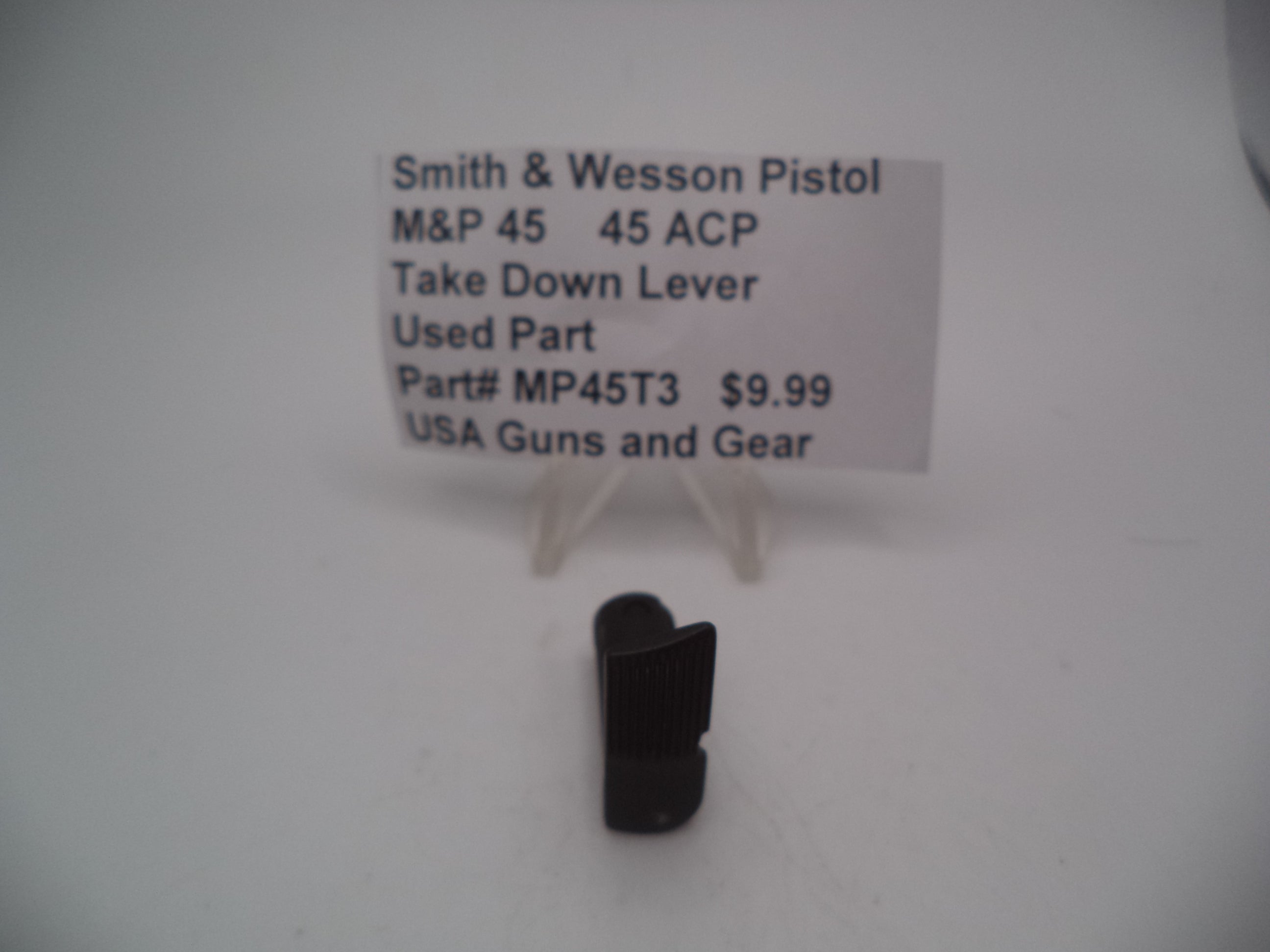 Smith & Wesson Pistol M&P 45 Take Down Lever Used Part .45 ACP MP45T3