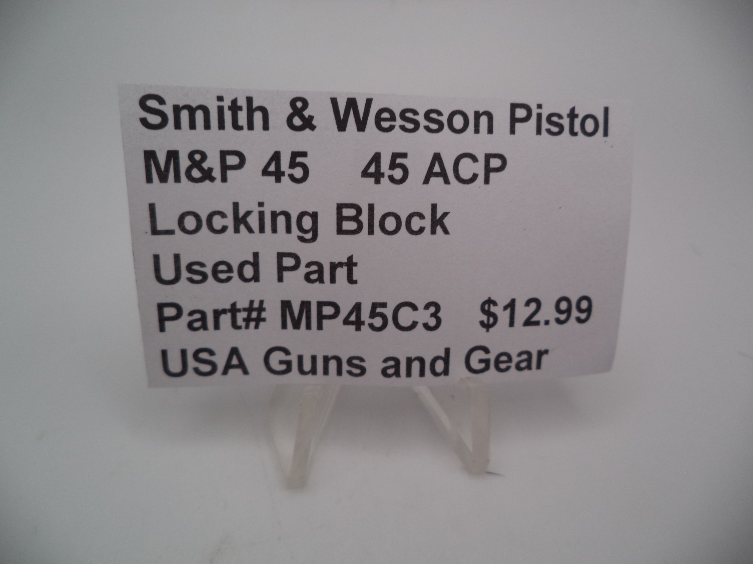 Smith & Wesson Pistol M&P 45 Locking Block Used Part .45 ACP MP45C3