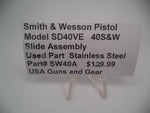 SW40A Smith & Wesson Pistol SD40VE  40 S&W Slide Assembly Used