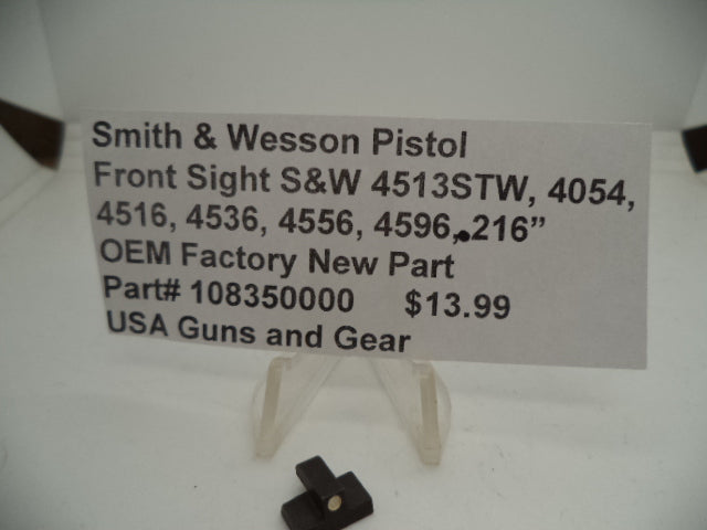 Smith & Wesson Third-Generation Auto Front Sight - .216" Height - Models 4513TSW, 4054, 4516, 4536, 4596 - 108350000