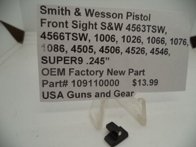 Smith & Wesson Third-Generation Auto Front Sight - .245" Height - Multi-Model Compatibility - 109110000