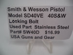 SW40D Smith & Wesson Pistol SD40VE  40 S&W Locking Bolt Used Part