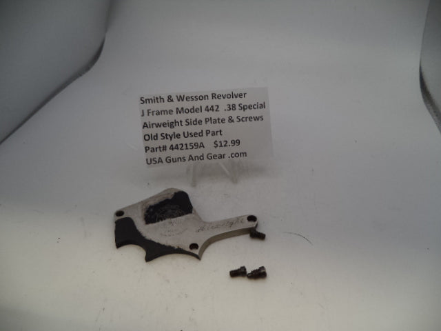 442159A Smith & Wesson J Frame Model 442 Airweight .38 SPL Side Plate & Screws Used