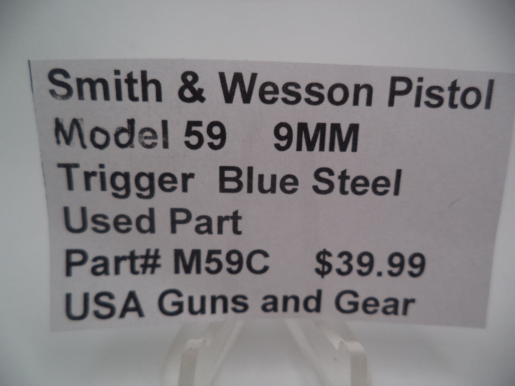 M59C Smith & Wesson Model 59 9MM Trigger Blue Steel Used Parts