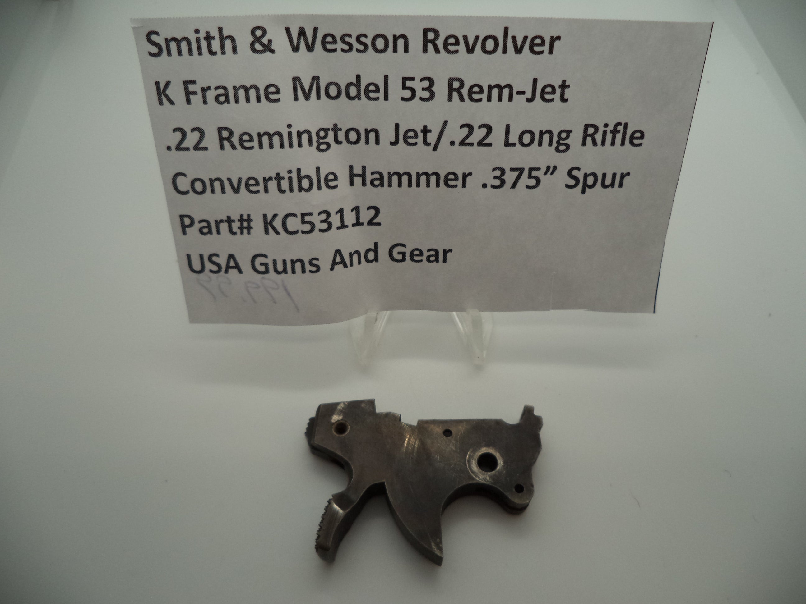 KC53112 Smith & Wesson K Frame used Model 53 Rem-Jet .22/.22 LR  Convertible Ham
