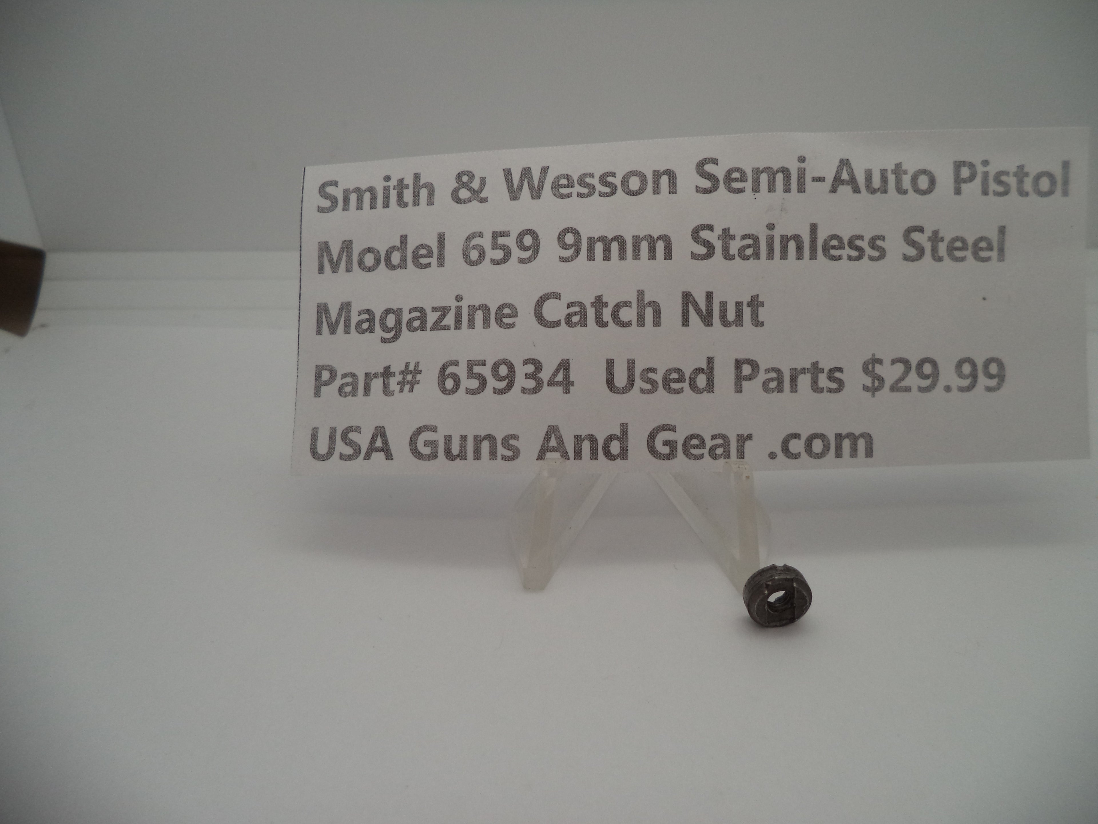 65934 Smith & Wesson Model 659 Magazine Catch Nut Used Part 9MM