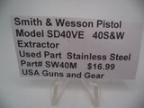 SW40M Smith & Wesson Pistol Model SD40VE 40 S&W Extractor Used