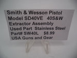 SW40L Smith & Wesson Pistol Model SD40VE 40 S&W Extractor Assembly Used