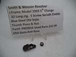 PRE0016 Smith & Wesson I Frame Model 1903 5th Change Thumb Piece & Nut Blue Steel Used