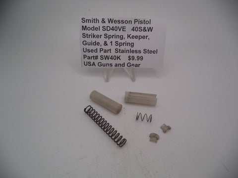 SW40K Smith & Wesson Pistol Model SD40VE 40 S&W Striker Spring, Keeper, Guide & 1 Spring Used