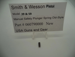 060790000 Smith & Wesson Model 39 50 Manual Safety Plunger Spring Old-Style