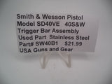 SW40B1  Smith & Wesson Pistol SD40VE 40 S&W Trigger Bar Assembly Used Part