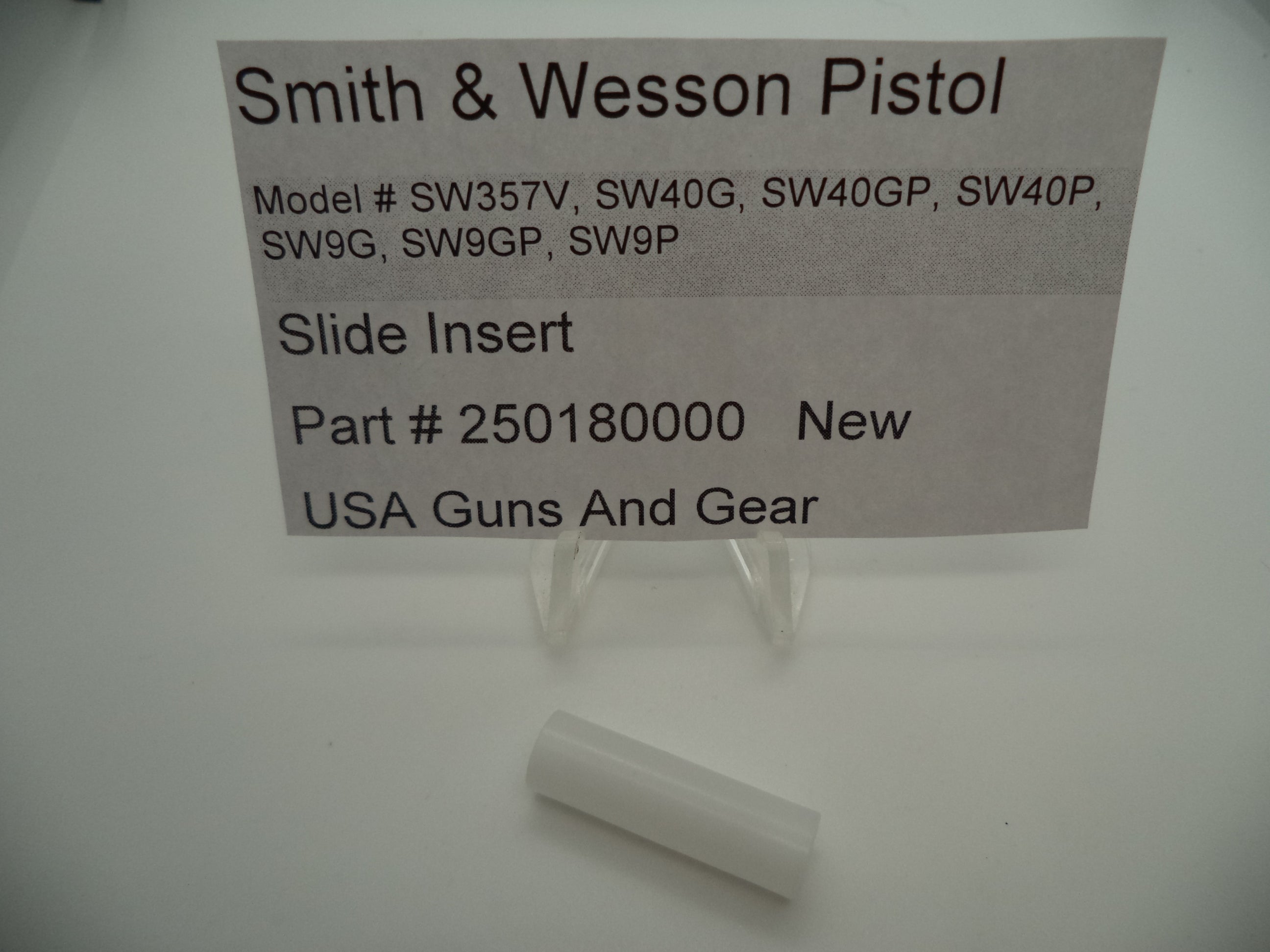 S&W Sigma/SD VE Slide Insert 9mm/40/357 | OEM 250180000