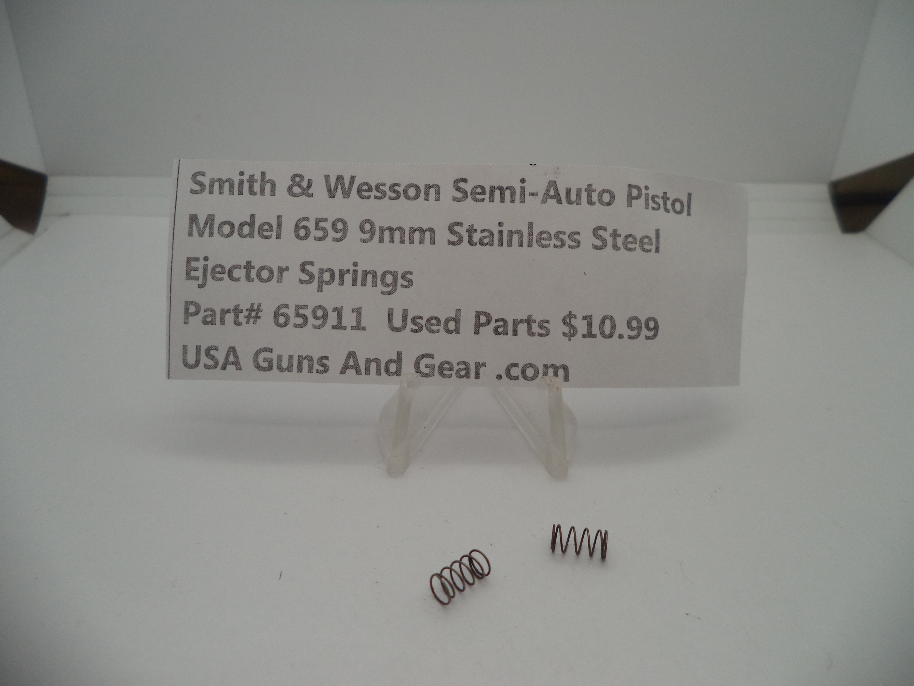 65911 Smith & Wesson Model 659 Ejector Springs 9MM Stainless Steel