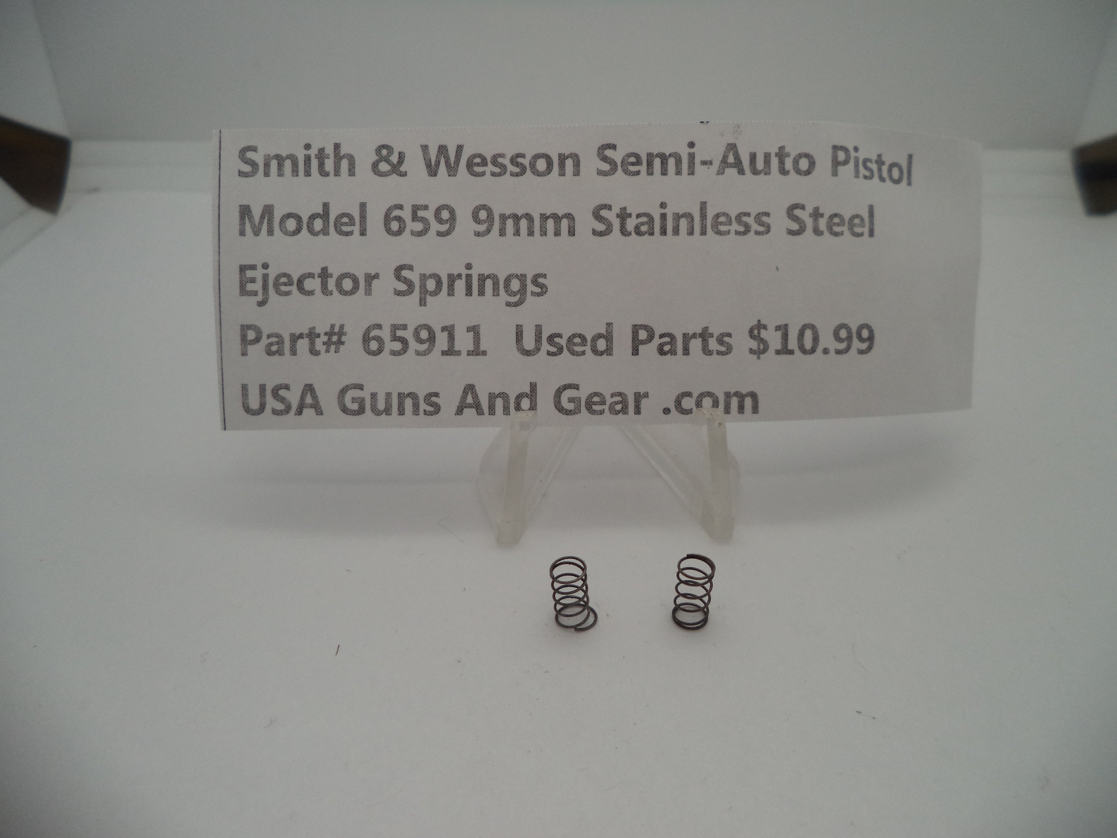 65911 Smith & Wesson Model 659 Ejector Springs 9MM Stainless Steel