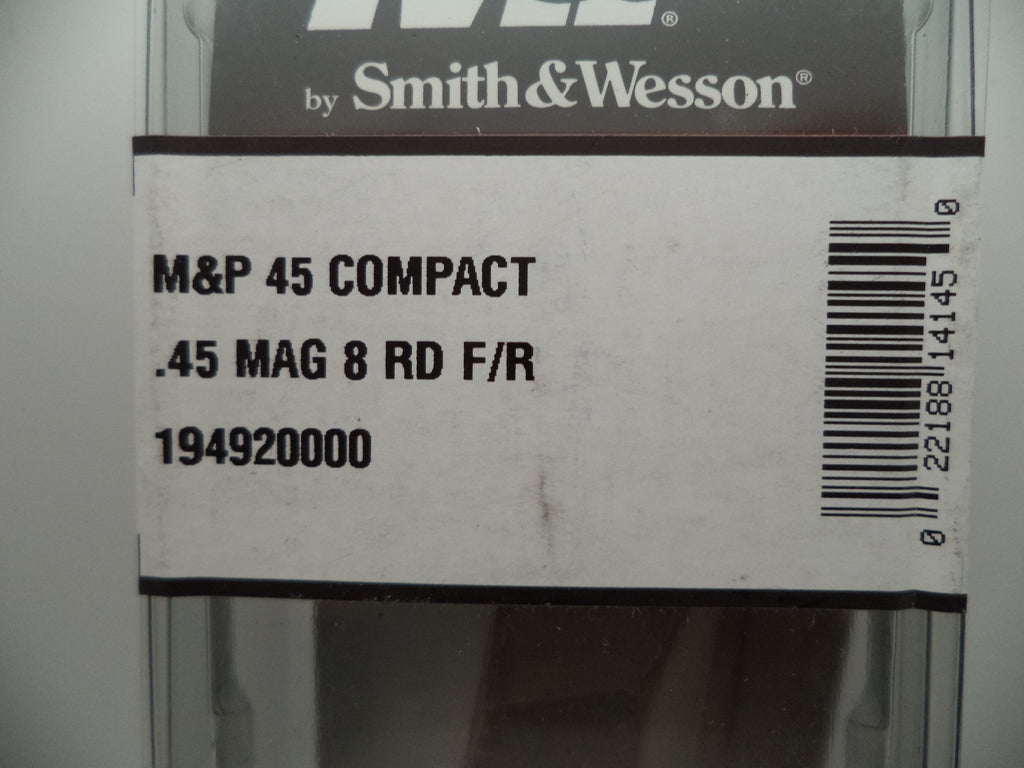S&W M&P 45 Compact Magazine 8rd w/Finger Rest - Factory OEM 194920000