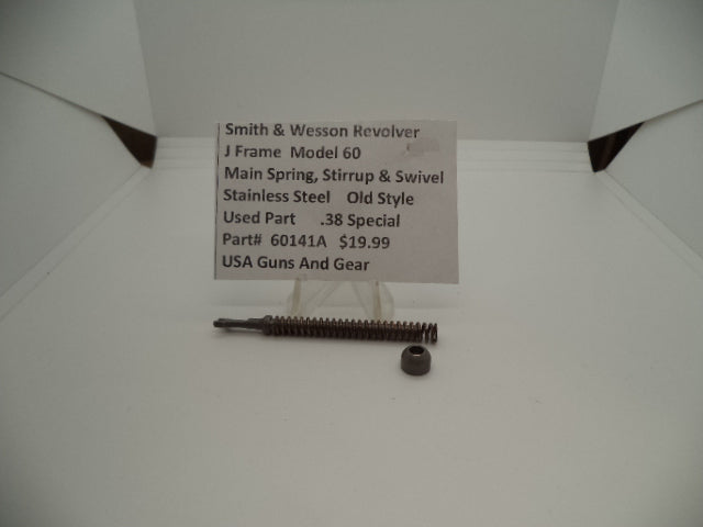 60141A Smith & Wesson J Frame Model 60  38 SPL Main Spring, Stirrup & Swivel Used
