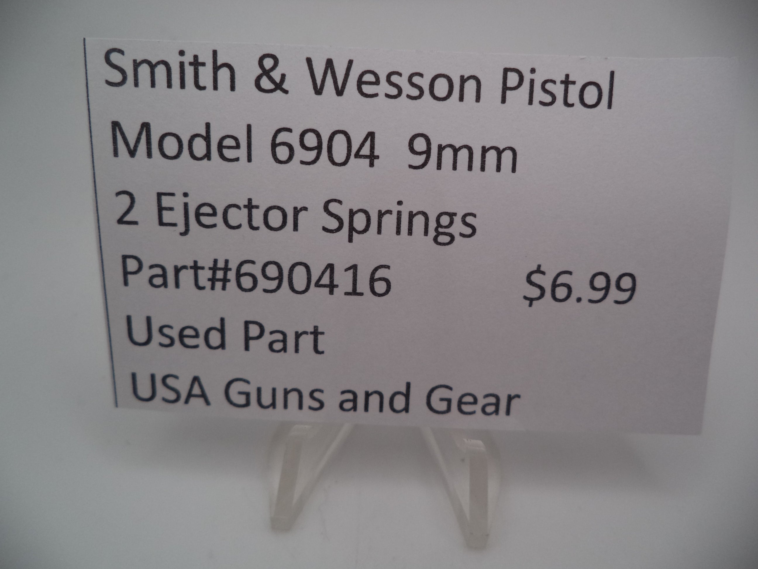690416 Smith & Wesson Pistol Model 6904 9mm 2 Ejector Springs Used