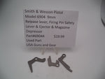 69044 Smith & Wesson Pistol Model 6904 9mm Release Lever, Firing Pin Safety Lever and Ejector & Magazine Depressor Used
